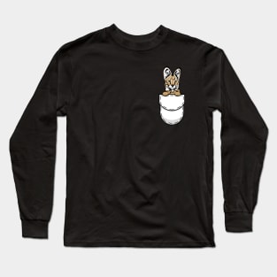 Funny Savannah Pocket Cat Long Sleeve T-Shirt